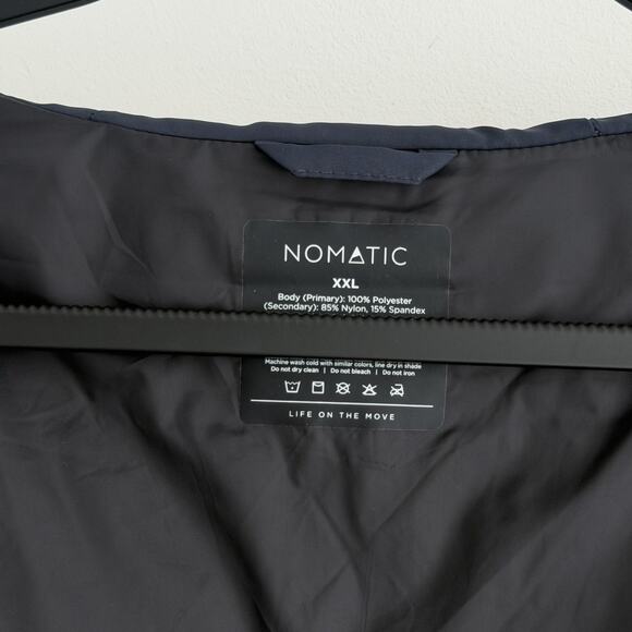 Nomatic Outset Jacket Mens XXL Navy Hoodie Full Zip Lightweight Travel Pillow - Picture 7 of 11